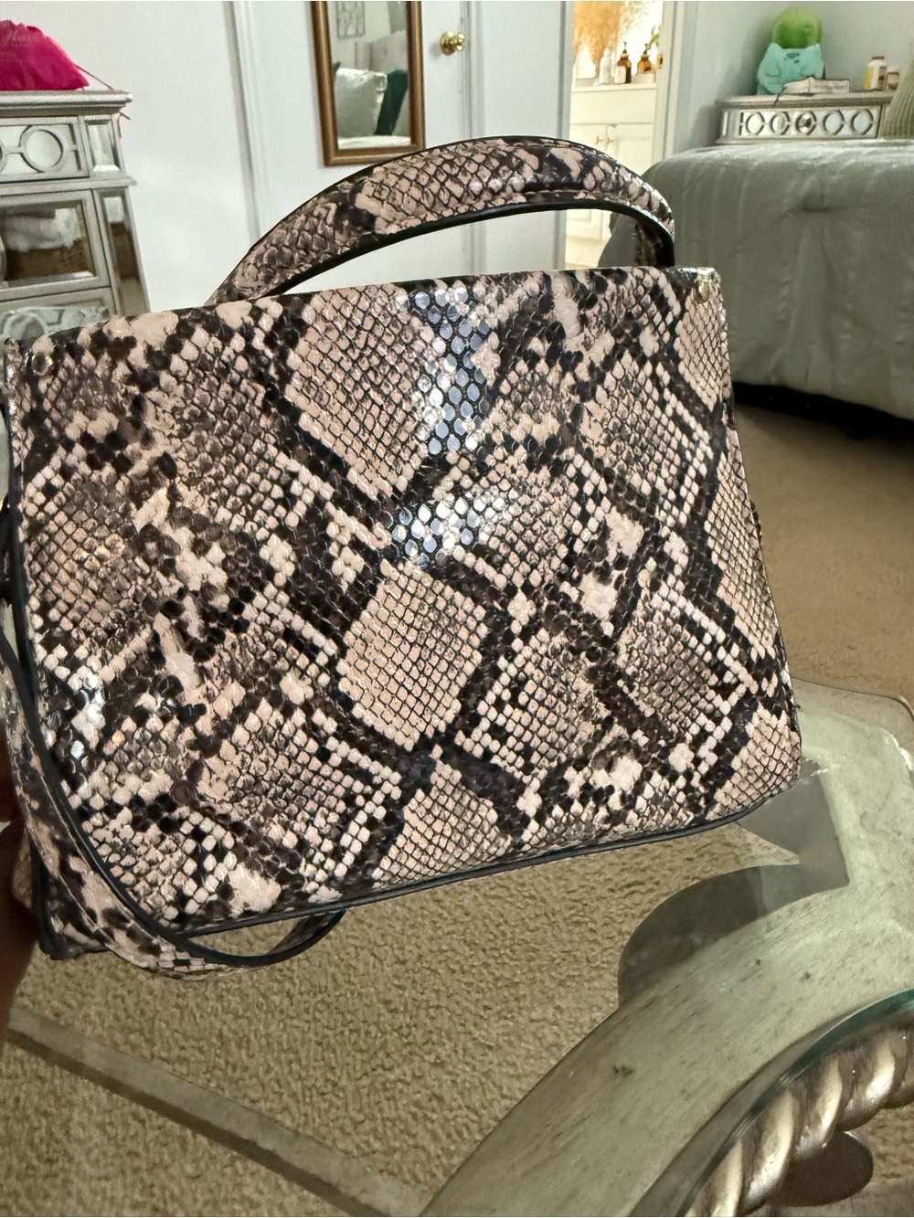 A New Day Structured Snakeskin Mini Bag - Picture 4 of 5